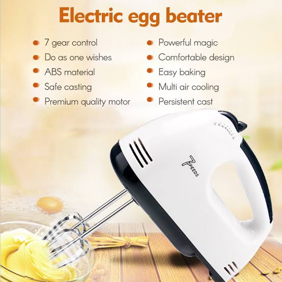 7 Gear Electric Egg Beater Hand Mixer