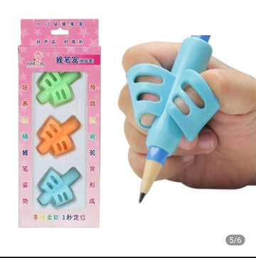 Children Pencil Holder Tools 3 pcs set Silicone Two Finger