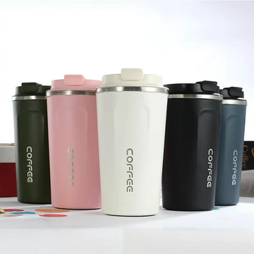 (510ml) Vacuum Insulated Travel Mug, Leakproof Double Wall Stainless Steel Reusable