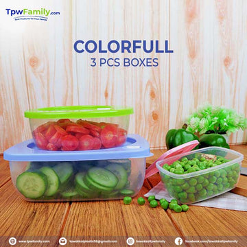 COLOURFUL 3 PIECES SET steam releaser container