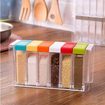 6 Units Transparent Spices Container