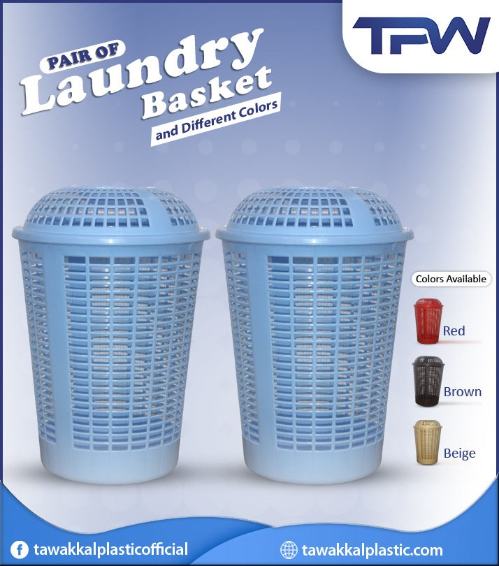 2 pieces Crown laundry basket with cap