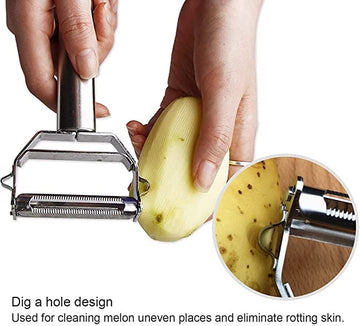 Stainless Steel Vegetable Peeler with Double Planning Grater Multifunction