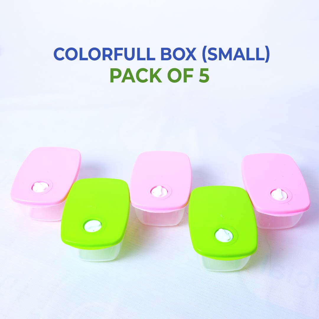 Colourfull boxes pack of 5